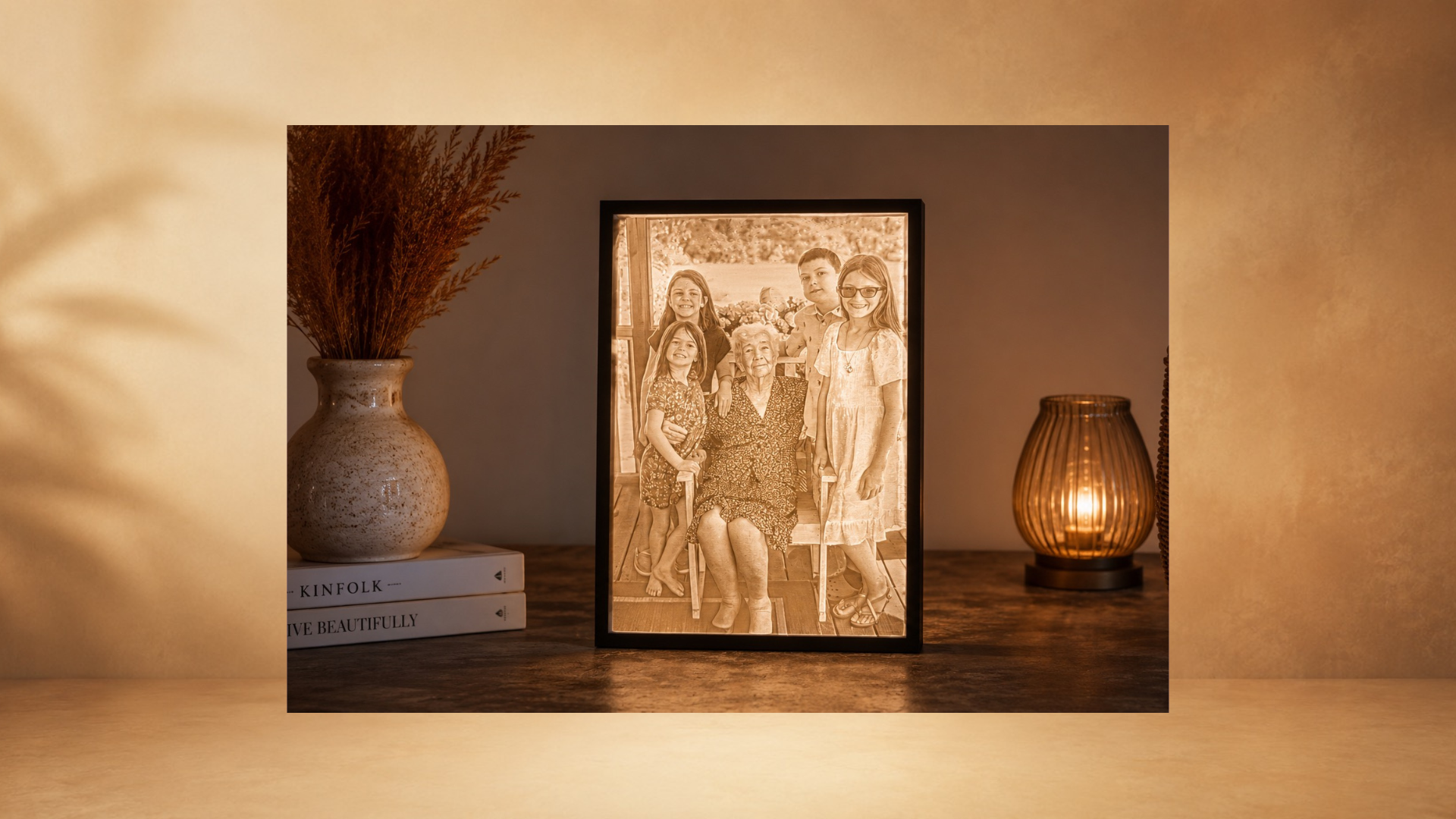 Lampe lithophanie personnalisée - Portrait lumineux 3D